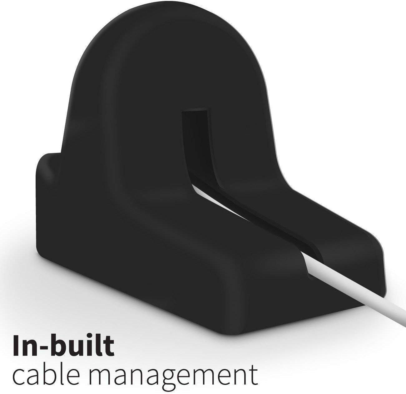 Elegant Apple Watch Charger Stand Apple Watch for All Series Ultra 49Mm 2025 Series 10 46/42Mm 9/8/7 45/ 41Mm SE2/SE/6/5/4 44/40Mm 3/2/1 42/38Mm Durable TPU - Gift Boxed - Black