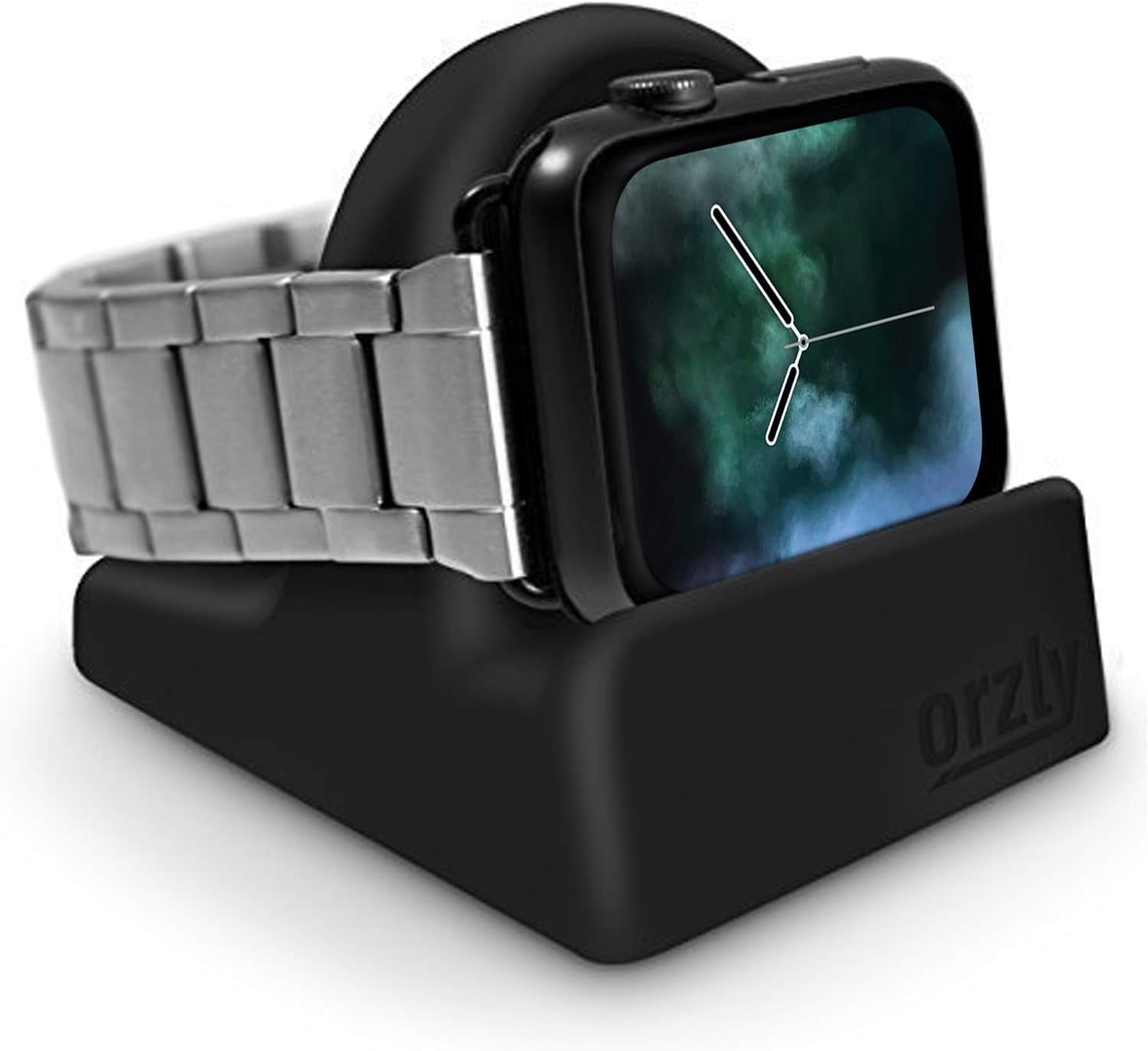 Elegant Apple Watch Charger Stand Apple Watch for All Series Ultra 49Mm 2025 Series 10 46/42Mm 9/8/7 45/ 41Mm SE2/SE/6/5/4 44/40Mm 3/2/1 42/38Mm Durable TPU - Gift Boxed - Black