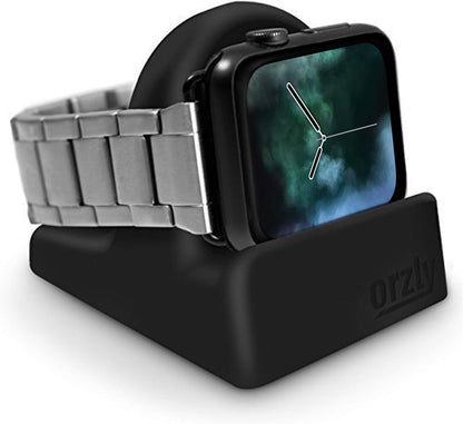 Elegant Apple Watch Charger Stand Apple Watch for All Series Ultra 49Mm 2025 Series 10 46/42Mm 9/8/7 45/ 41Mm SE2/SE/6/5/4 44/40Mm 3/2/1 42/38Mm Durable TPU - Gift Boxed - Black